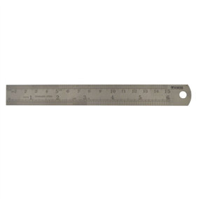 6 Inch 150mm Stainless Steel Ruler Rule Measuring Measure Imperial Metric