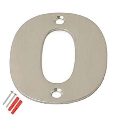 6 inch Brushed Stainless Steel House Number Modern Rust Resistant Easy ...