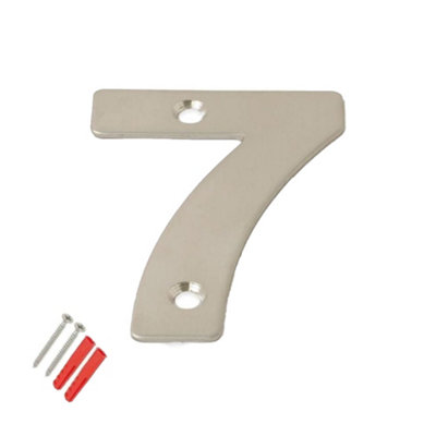 6 inch Brushed Stainless Steel House Number Modern Rust Resistant Easy ...