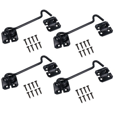 6 inch Cabin Hook Eye Latch Lock Catch Hold Back For Sheds Gates Hatches 4 Pack DIY at B Q