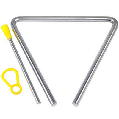 6 Inch Metal Musical Triangle with Beater Steel Percussion Instrument