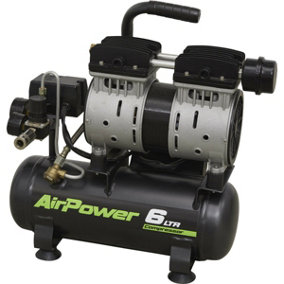 6 Litre Direct Drive Air Compressor - Low Noise - Automatic Pressure Cut-Out