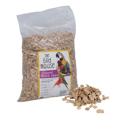 6 Litre Natural Coarse Beech Chips Bird Parrot Cage Bedding Covering