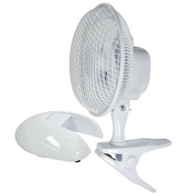6" Mains Powered Clip-On Fan With 360 Degree Pivot