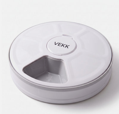 6 Meal Automatic Pet Feeder LCD Timer Cat Dog Dry Food Bowl Battery ...