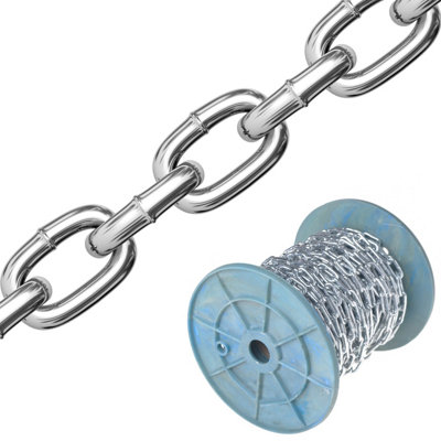 6 Metres (6mm) - DIN 766 - Stainless Steel A4 Marine Grade Short Link ...