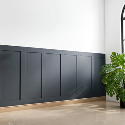 6 Pack 120x10cm MDF Wall Panelling Kit Pre Cut Decorative Panels