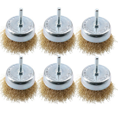 5pcs Wire Brush Wheel Set Rust Paint Cleaning Drill Bit Attachment