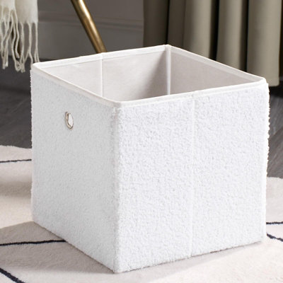 6 Pack Boucle Cube Folding Space Saving Storage Boxes