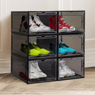 6 Pack Clear Durable Shoe Organiser - Sturdy And Durable Front ...