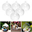 6 Pack Clear Fillable Christmas Ornaments Hanging Glass Balls Candle Holders Globe 12cm