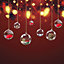6 Pack Clear Fillable Christmas Ornaments Hanging Glass Balls Candle Holders Globe 8cm