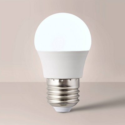 6 Pack E27 White Thermal Plastic Globe LED 4W Cool White 6500K 400lm ...