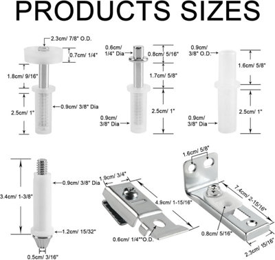 6 Pack folding door repair kit, replacement parts for hardware with 1cm ...