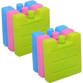 6 Pack Freezer Blocks Mini Ice Brick Pack Cool Box Reusable Travel Picnic Camp