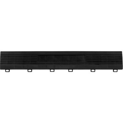 6 PACK Heavy Duty Floor Tile Edge - PP Plastic - 400 x 60mm - Female - Black - 3