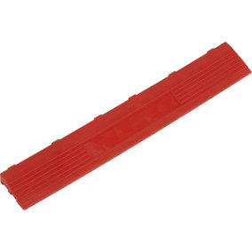 6 PACK Heavy Duty Floor Tile Edge - PP Plastic - 400 x 60mm - Female - Red