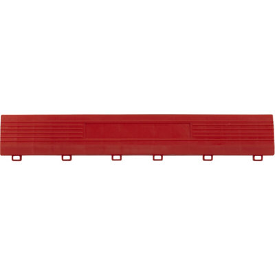 6 PACK Heavy Duty Floor Tile Edge - PP Plastic - 400 x 60mm - Female - Red - 3