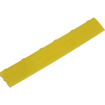 6 PACK Heavy Duty Floor Tile Edge - PP Plastic - 400 x 60mm - Female - Yellow