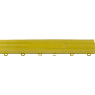6 PACK Heavy Duty Floor Tile Edge - PP Plastic - 400 x 60mm - Female - Yellow - 3