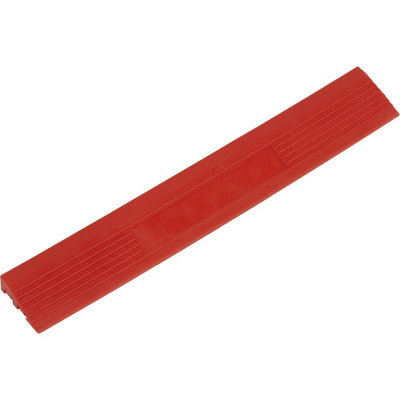 6 PACK Heavy Duty Floor Tile Edge - PP Plastic - 400 x 60mm - Male - Red