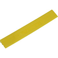 6 PACK Heavy Duty Floor Tile Edge - PP Plastic - 400 x 60mm - Male - Yellow