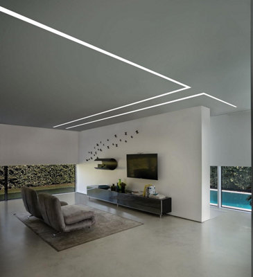6 Pack LED Drywall Aluminum Profile Kit 6M Total Length Recessed ...