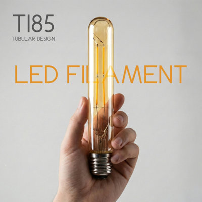 6 Pack, LED T185 E27 Base 4W (40W Equivalent) Dimmable Warm White 2700K ...