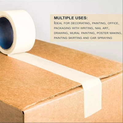 TAPEBEAR All Purpose Masking Tape 36mm X 55m, Beige Painters Tape