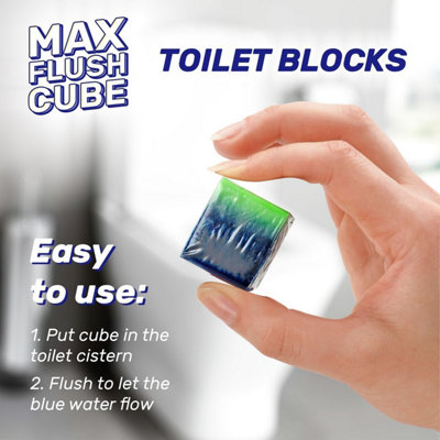6 Pack Max Flush Cube Toilet Cleaning Blocks Forest Scent In Cistern ...