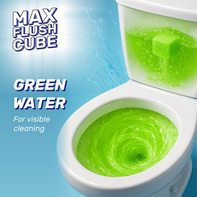 6 Pack Max Flush Cube Toilet Cleaning Blocks Forest Scent In Cistern ...