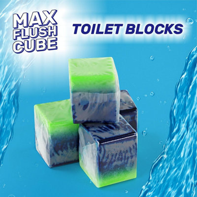 6 Pack Max Flush Cube Toilet Cleaning Blocks Forest Scent In Cistern ...