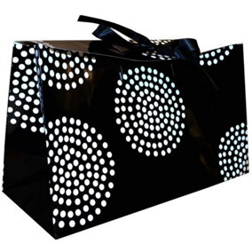 6 Pack of Black Polka Dots Gifts Bags - Paper bags