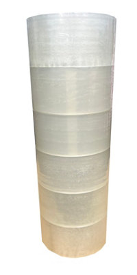 6 Pack of Clear Stikky Tape - 50mm x 66m