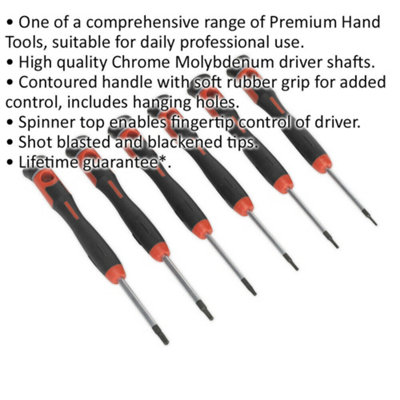 6 Pack Precision Screwdriver Set with Magnetic Heads and Spinner Top