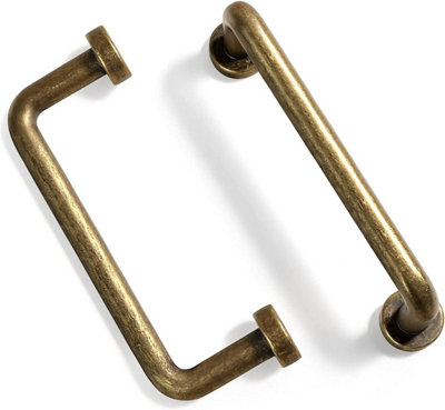6 Pack Set of antique brass kitchen cabinet handles - antique brass ...