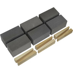 6 PACK Silicon Carbide Floor Grinding Block - 50 x 50 x 100mm - 120 Grit