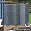 6 Panel Grey Solid Wood Folding Home Room Divider Indoor Privacy Screen H 170cm x L 240cm