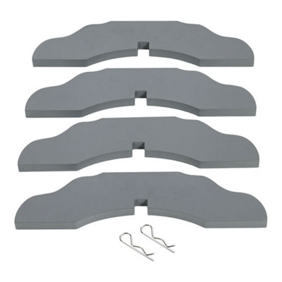 6-Panel Grey Wooden Folding Pet Playpen Freestanding Pet Gate with Fixed Brackets 80cm H - 5