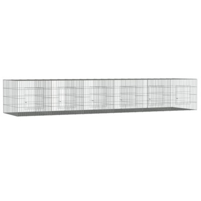 6-PANEL RABBIT CAGE 327X79X54 CM GALVANISED IRON