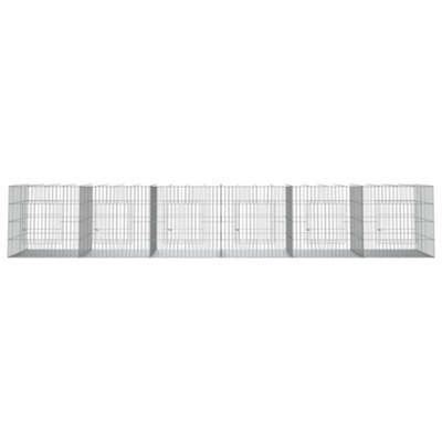 6-PANEL RABBIT CAGE 327X79X54 CM GALVANISED IRON