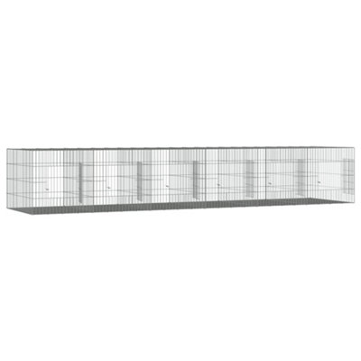 6-PANEL RABBIT CAGE 327X79X54 CM GALVANISED IRON
