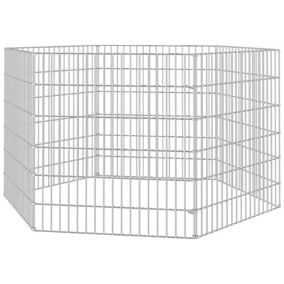 6-Panel Rabbit Cage 54x60 cm Galvanised Iron
