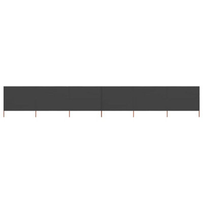 6-panel Wind Screen Fabric 800x160 cm Anthracite