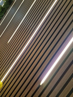 6 Pcs Acoustic Wall Panels LED Strips 03 13MM Wide Warm And White LED ...