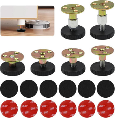 6 Pcs Adjustable Levelling Feet for Sofa, Bed, Cabinet, Kitchen