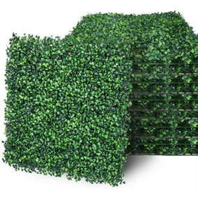 6 PCS Artificial Leaves Hedge Panels Hedge Wall Panels Trellis with Artificial Leaves Artificial Grass Backdrop Wall 50cm X 50cm