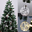 6 Pcs Christmas Decoration Set Snowflakes Christmas Bauble Xmas Ornament Dia 8 cm