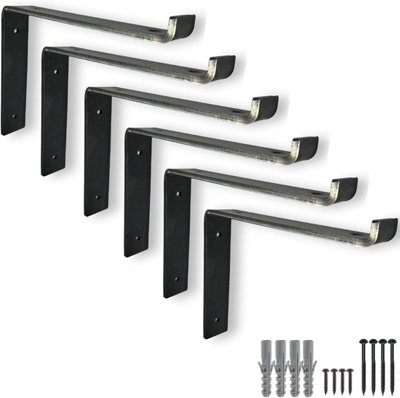 6 Pcs Heavy Duty Shelf Brackets for Scaffold Board Shelving 6mm Thick