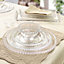 6 Person Bella Perle 21 Piece Dinner Plate, Side Plate, Bowl, Serving Plate & Dip Bowls Glass Dinner Set Gift Idea